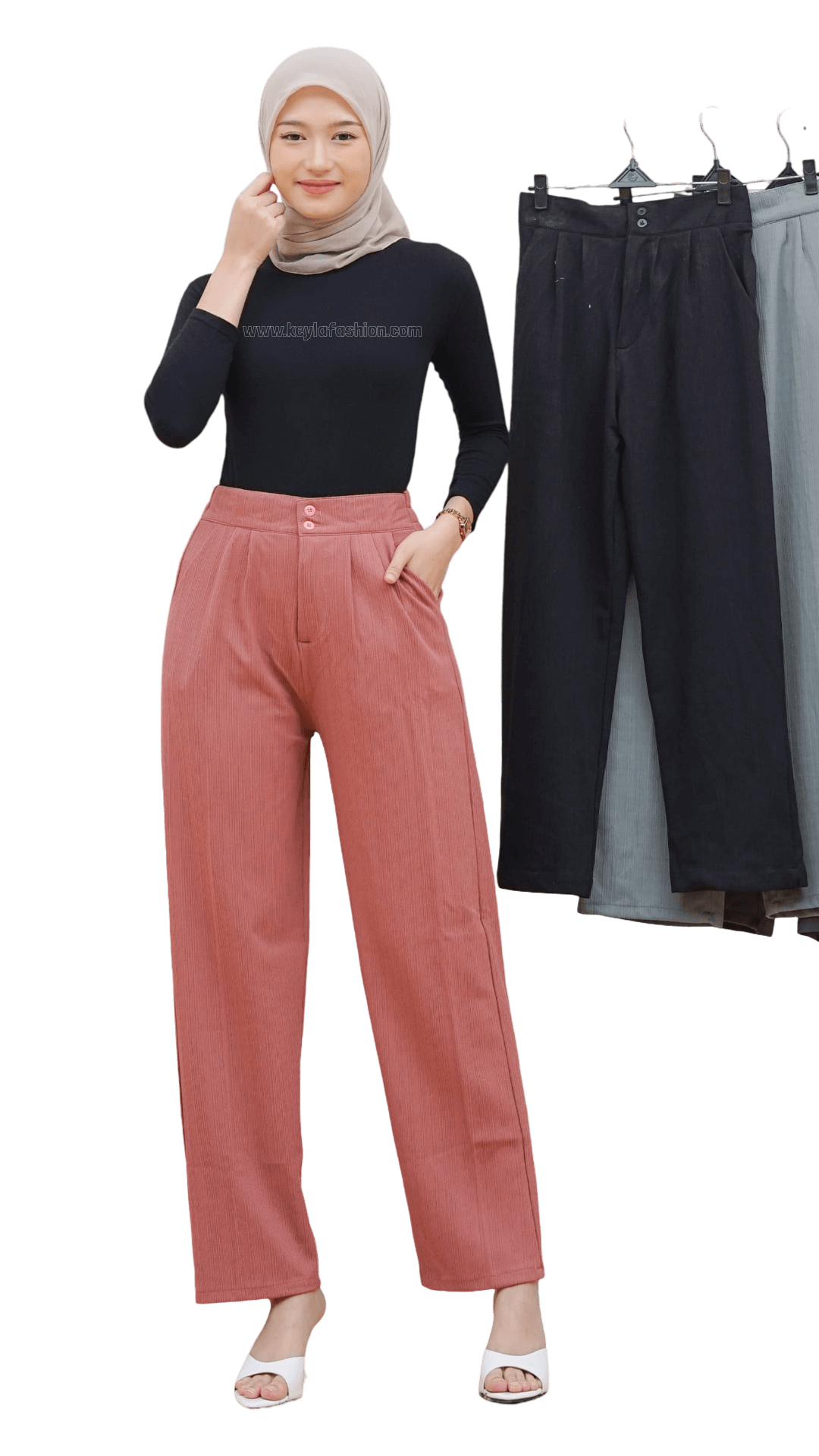 Keyla Knit Pants — Celana knit wanita
