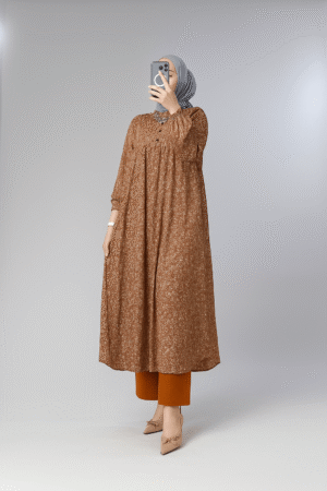Set Tunik Wanita Muslim Modis – Long Tunik + Celana Kulot Premium Rayon