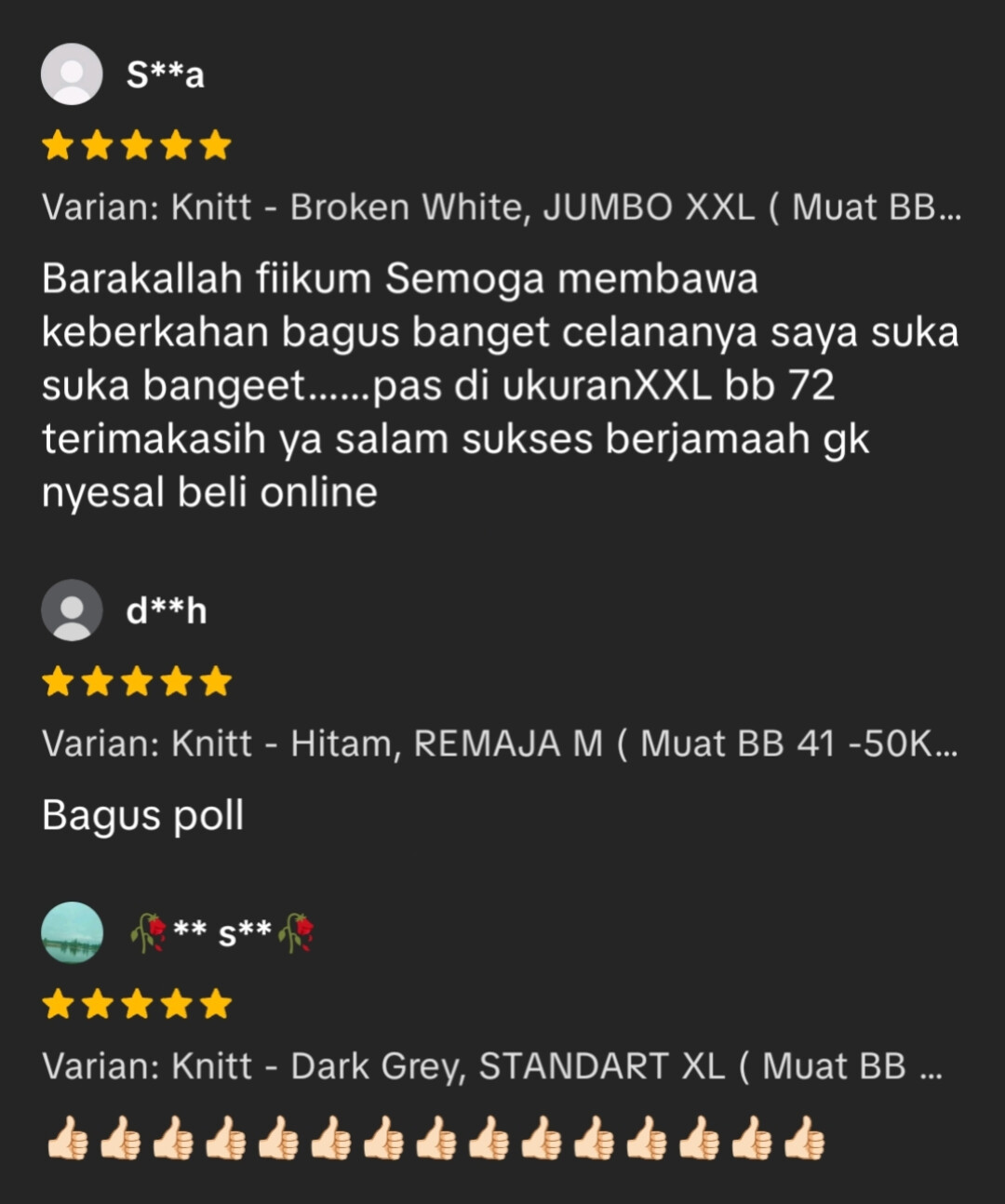 Review pelanggan Keyla Knit Pants