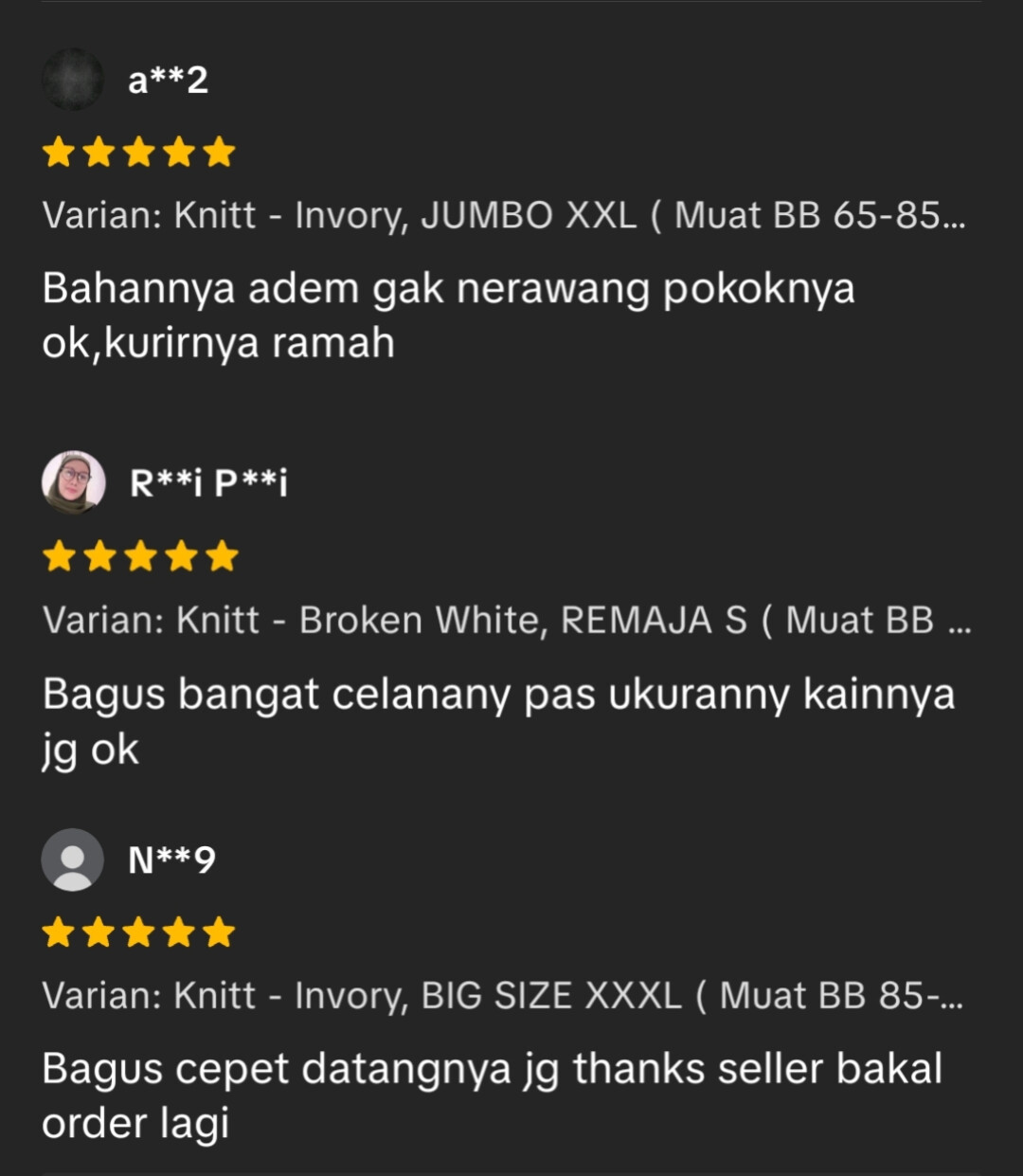 Review pelanggan Keyla Knit Pants