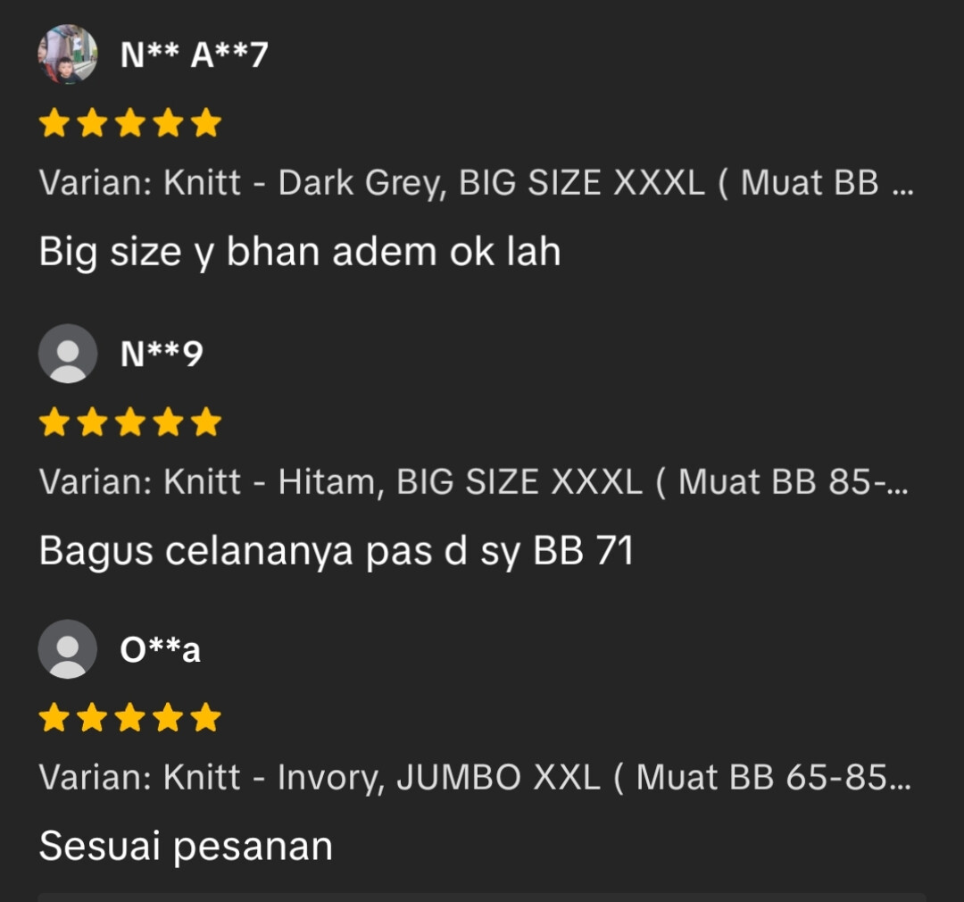 Review pelanggan Keyla Knit Pants