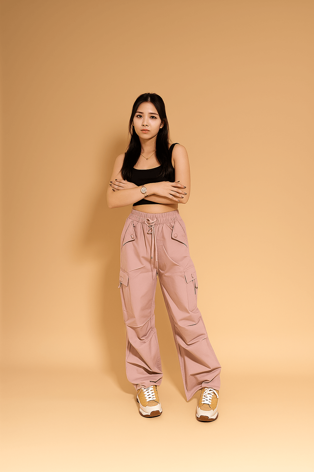 Aurora Cargo Pants Premium Bangkok | Celana Cargo Wanita High Waist Trendy Nyaman All Size