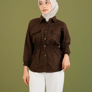 Beena Linen Blouse Wanita Slim Fit Elegan | Atasan Casual Formal Adem Nyaman Sehari-hari