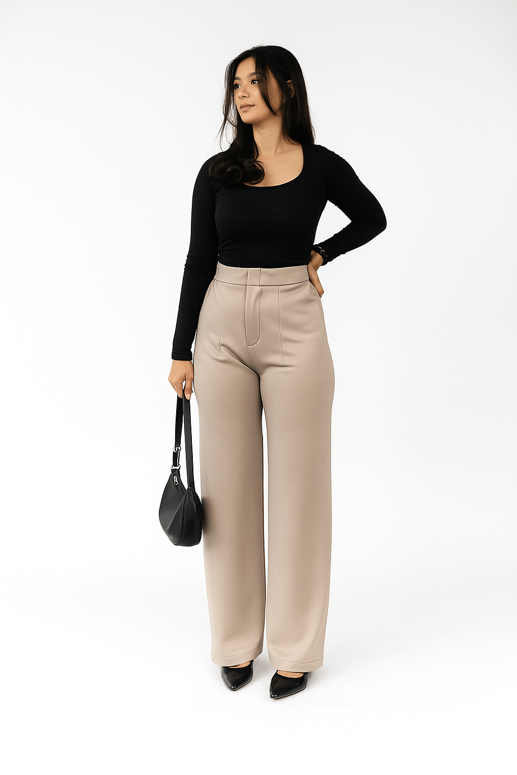 Celana Kulot Scuba Highwaist Anti Kusut | Loose Pants Wanita Slim Fit Adem Nyaman