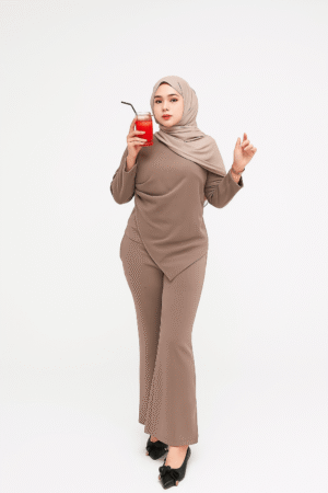 Kiera Set Knit Premium Rib Cutbray Viral | Setelan Wanita Adem Stretch Nyaman Dipakai